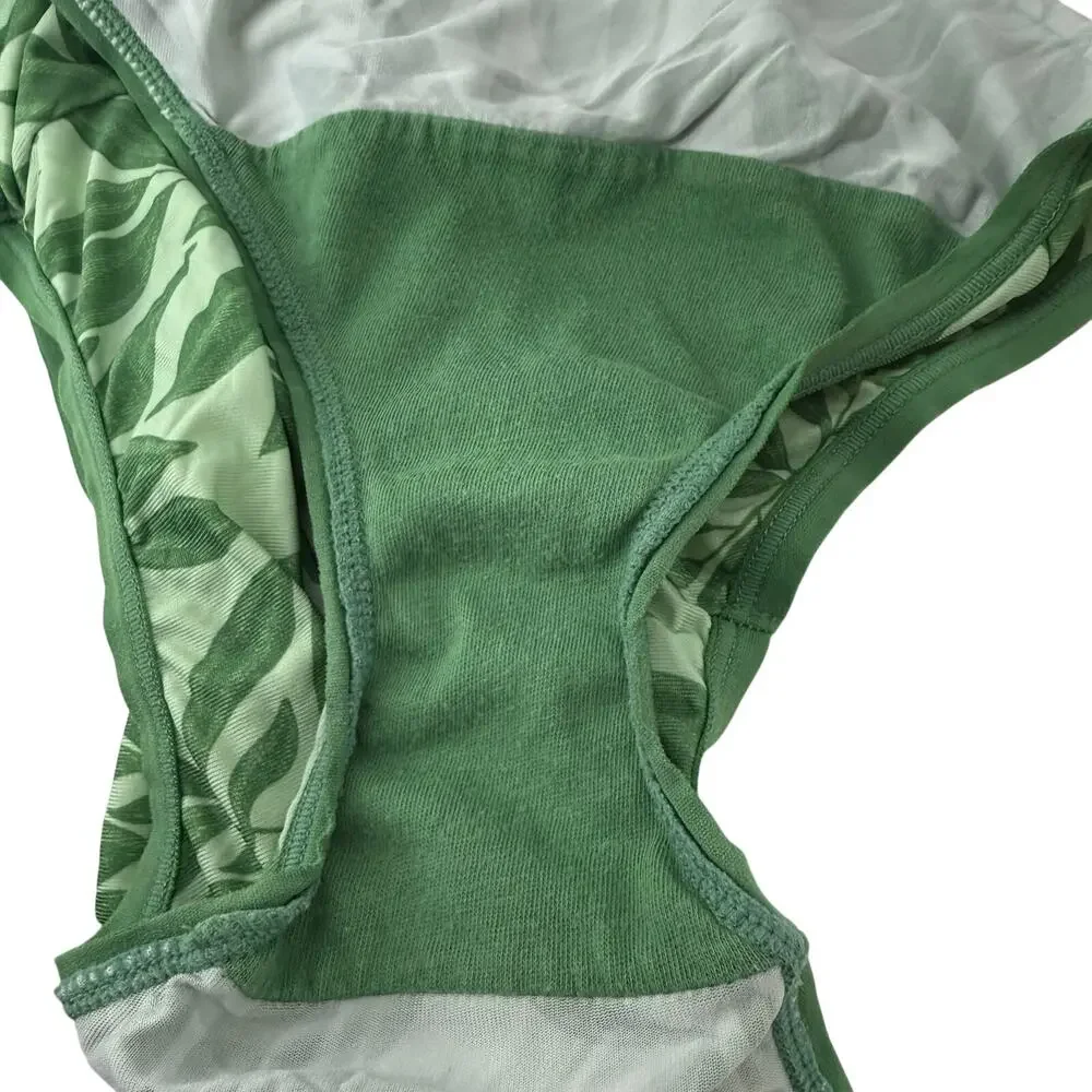 Cacique No-Show Full Brief Panty Green Palm Womens 14/16